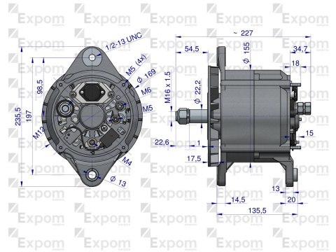 Alternator Case Magnum 7100/7200 14V 110A Alternator Case Magnum 7100/7200 14V 110A