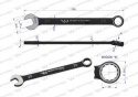 Klucz płasko-oczkowy 20 mm CrV standard ASME B107-2010 Waryński