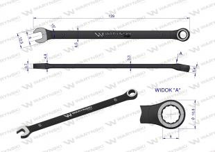 Klucz płasko-oczkowy 6 mm. CrV standard ASME B107-2010 Waryński Klucz płasko-oczkowy 6 mm. CrV standard ASME B107-2010 Waryński