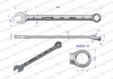 Klucz płaskooczkowy extra długi 17mm dł 262mm standard ASME B107.9M WaryńskI