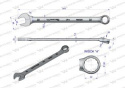 Klucz płaskooczkowy extra długi 22mm dł 319mm standard ASME B107.9M WaryńskI