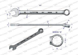Klucz płaskooczkowy extra długi 30mm dł 404mm standard ASME B107.9M WaryńskI Klucz płaskooczkowy extra długi 30mm dł 404mm standard ASME B107.9M WaryńskI