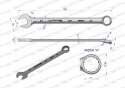 Klucz płaskooczkowy extra długi 41mm dł 550mm standard ASME B107.9M WaryńskI