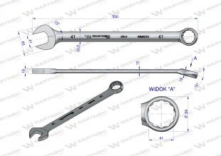 Klucz płaskooczkowy extra długi 41mm dł 550mm standard ASME B107.9M WaryńskI Klucz płaskooczkowy extra długi 41mm dł 550mm standard ASME B107.9M WaryńskI