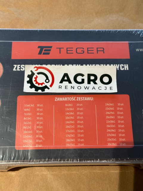Zestaw podkładek miedzianych 580 szt Zestaw podkładek miedzianych 580 szt