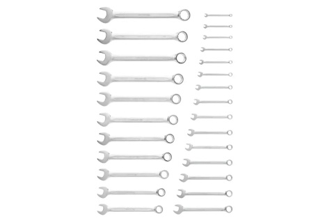 Zestaw kluczy płasko-oczkowych 26 szt., rozm. 6-32 mm, CrV,Högert