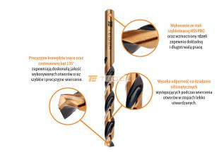Wiertło do metalu HSS PRO (DIN 338) 5.5 mm / TEGER (sprzedawane po 10) Wiertło do metalu HSS PRO (DIN 338) 5.5 mm / TEGER (sprzedawane po 10)